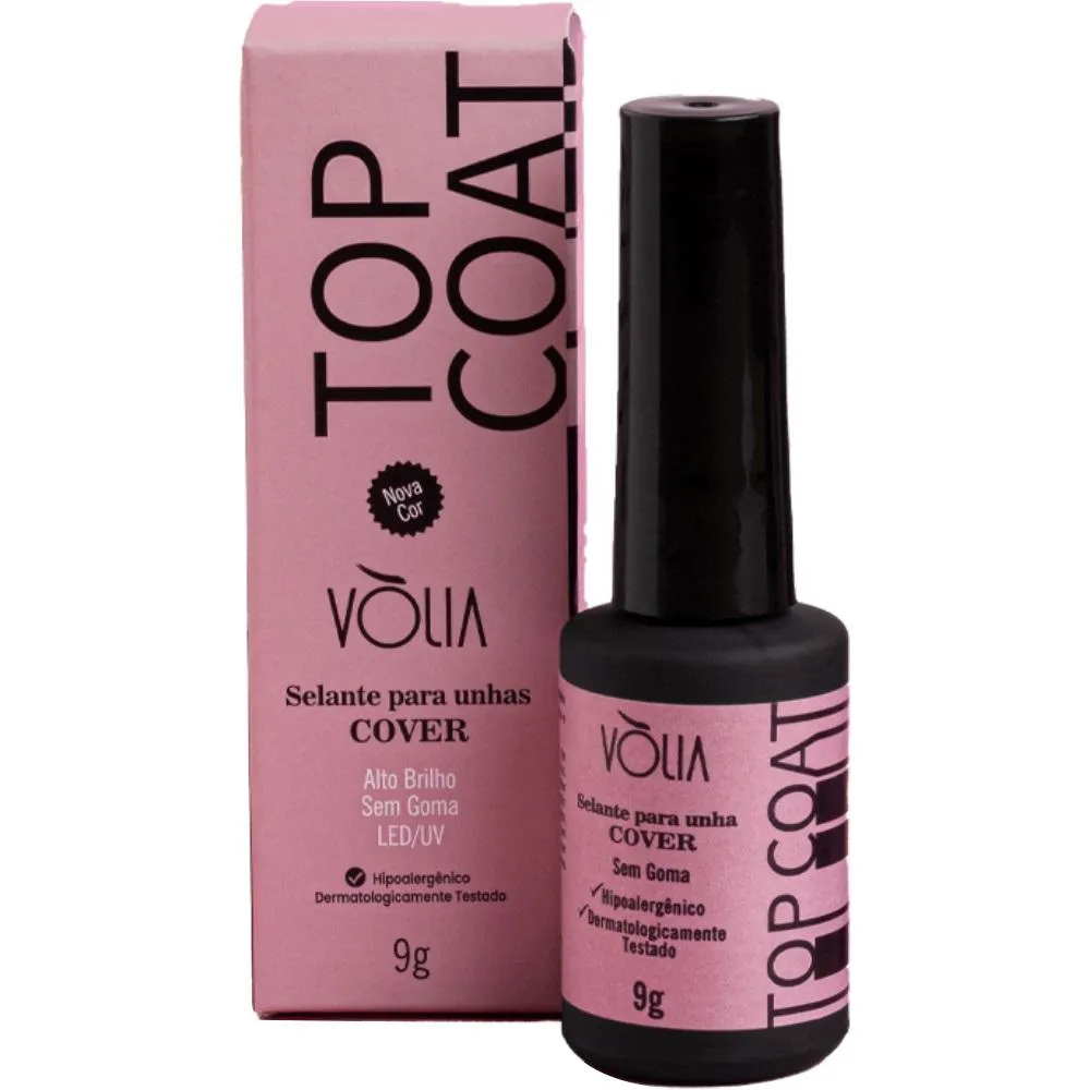 Selante para Unhas em Gel Top Coat Cover 9g Volia