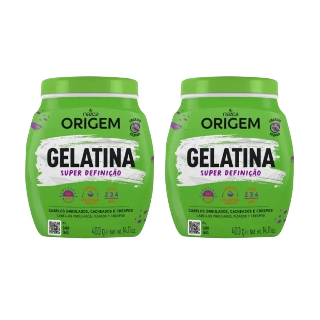 Gelatina Capilar Origem 400g Super Definiçao - Kit C/ 2un