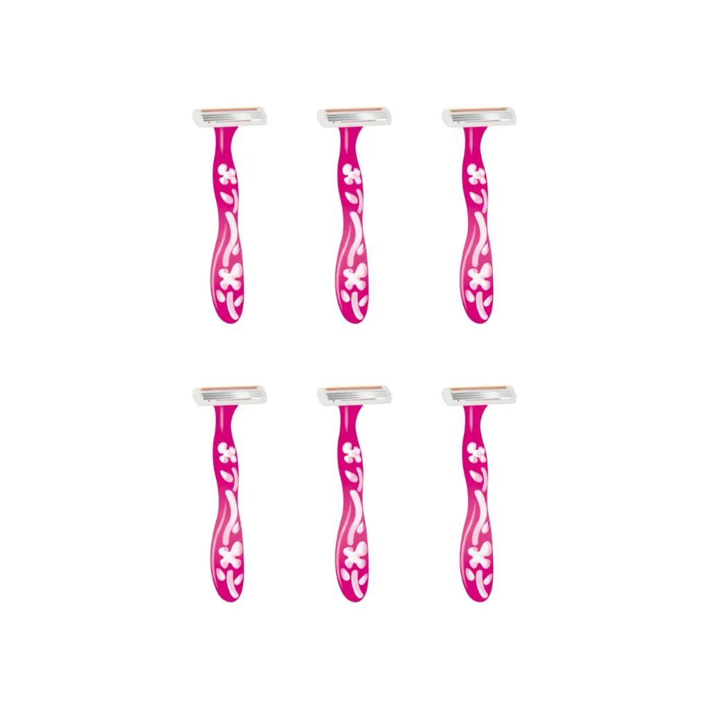 Aparelho de Barbear Bic Soleil Rosa-Kit C/6un