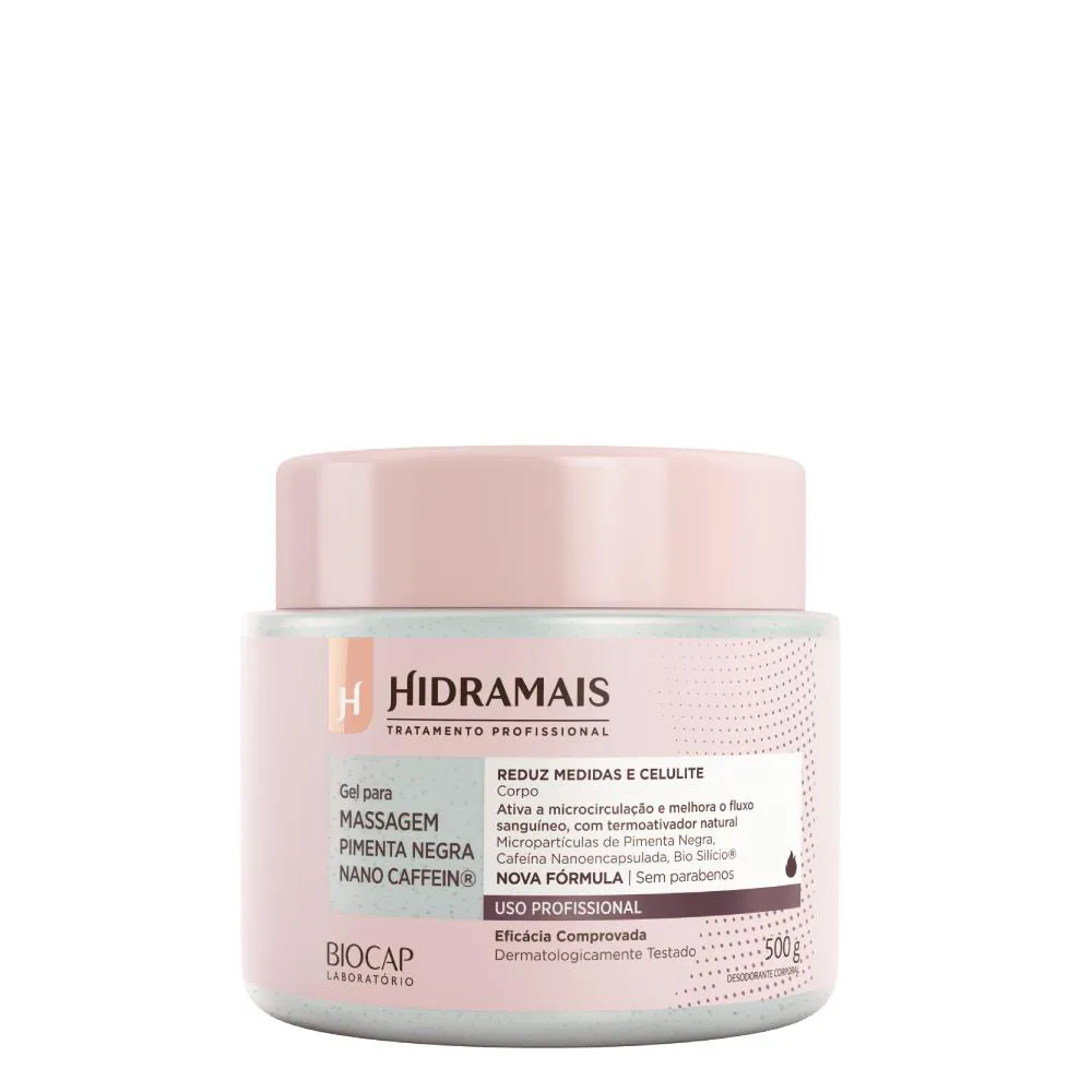 Gel Para Massagem Pimenta Negra Nano Caffein 500g