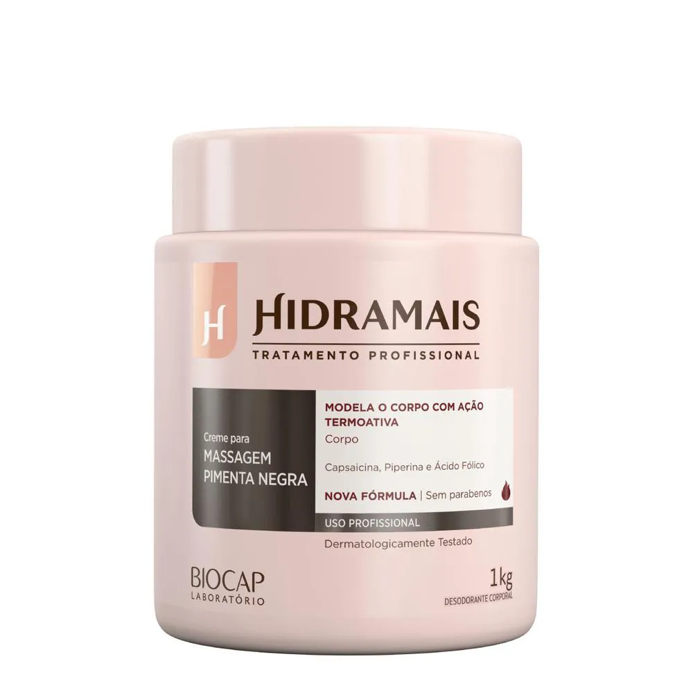 Creme Para Massagem Pimenta Negra 1kg