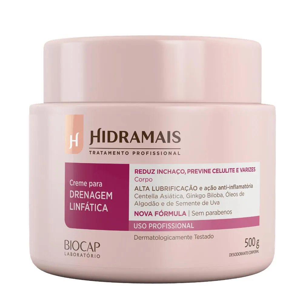 Creme Para Drenagem Linfática 500g