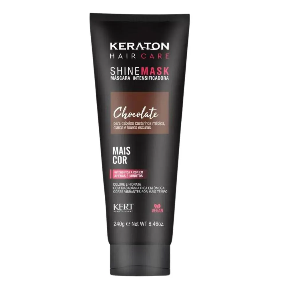 Máscara Intensificadora Keraton Kert Shine Mask Chocolate 240g