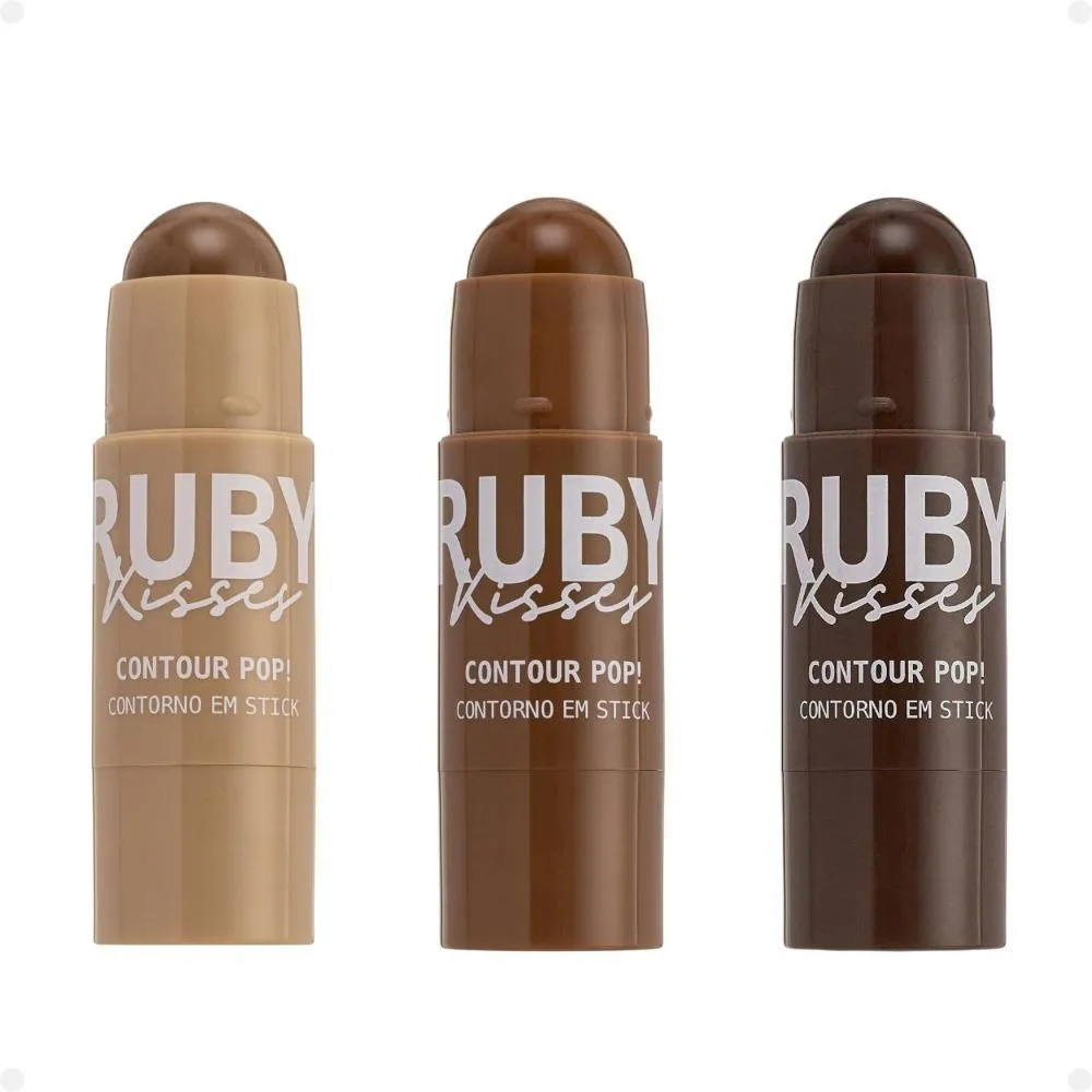 Kit Contorno em Stick Ruby Kisses Contour Pop! com 3