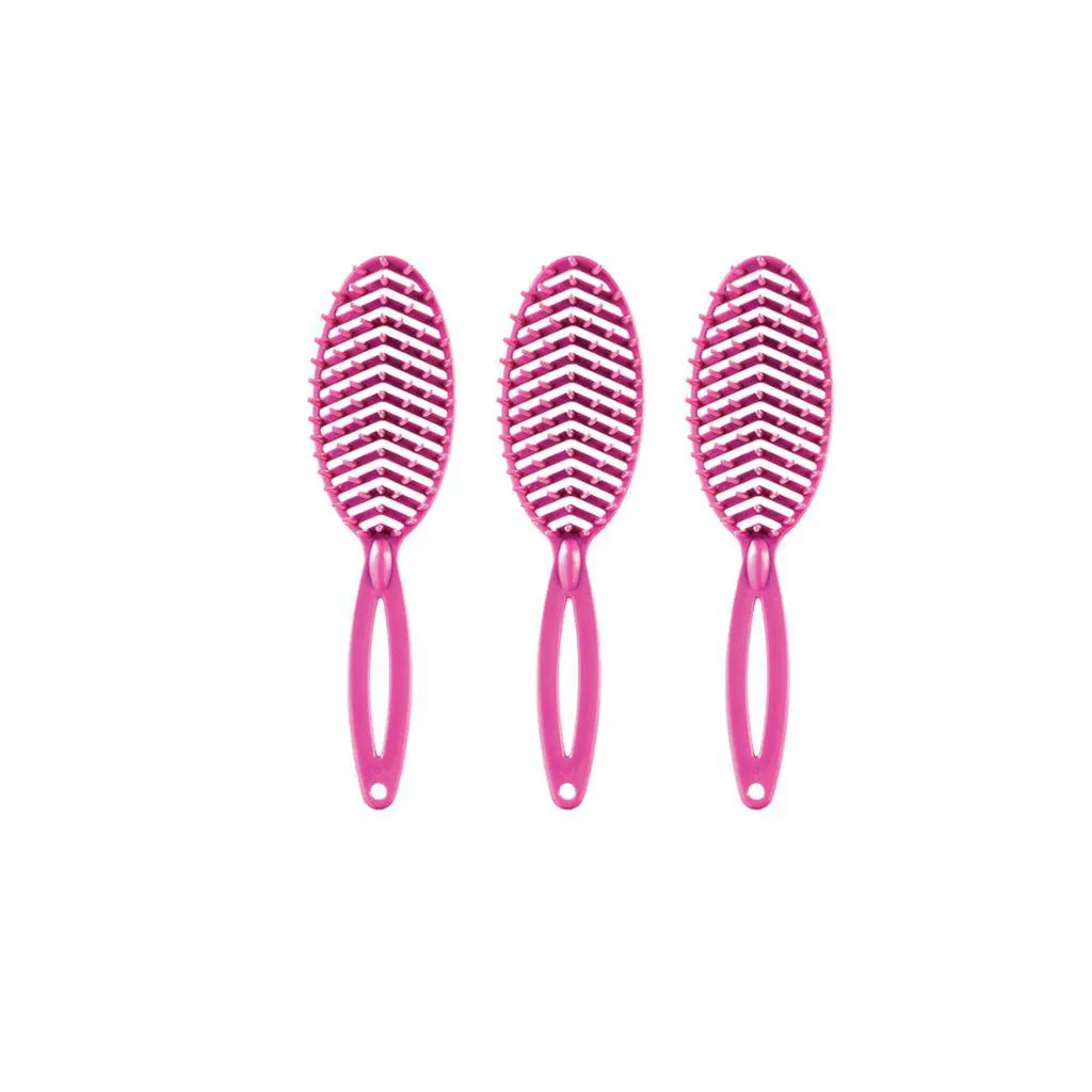Escova de Cabelo Darma 302 Rigida Oval Desemb - Kit C/3un