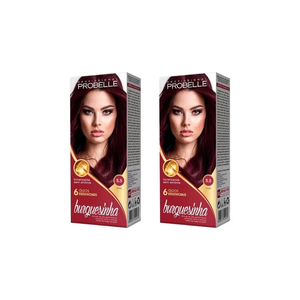 Coloraçao Probelle Burguesinha 5.5 Acaju-Kit C/2un