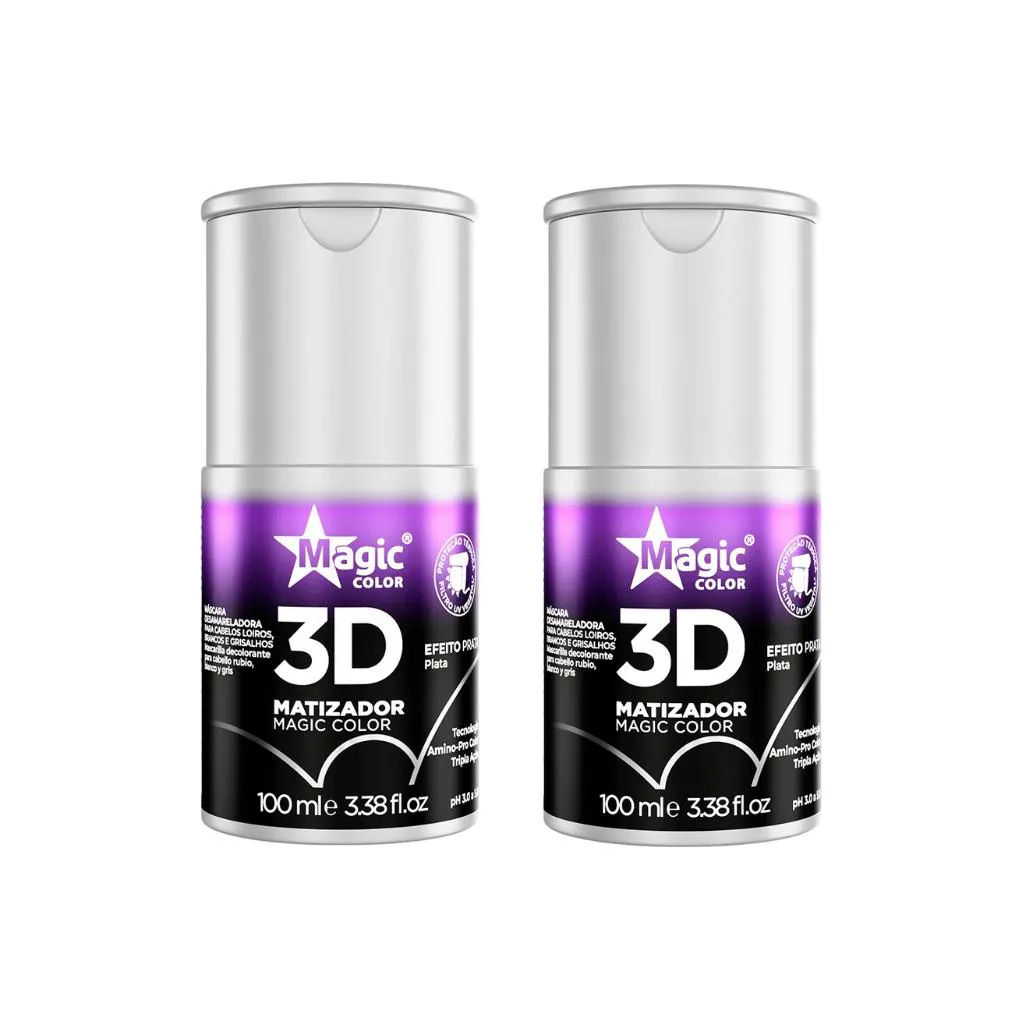 Matizador Gloss Magic Color 100ml Efeito Prata - Kit C/ 2un
