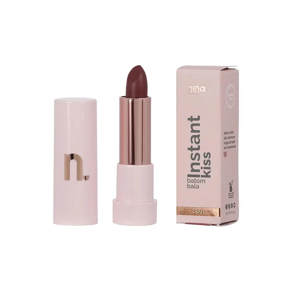 Batom Bala Instante Kiss Mood Nina MakeUp 3,5g