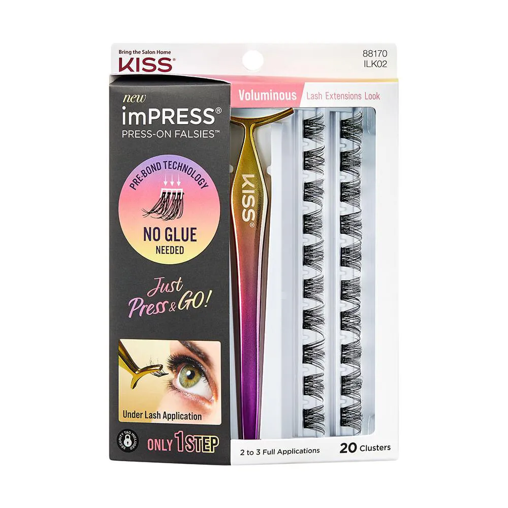 Cílios Postiços ImPRESS Press-on Falsies Voluminous - Kiss New York Impress Voluminous