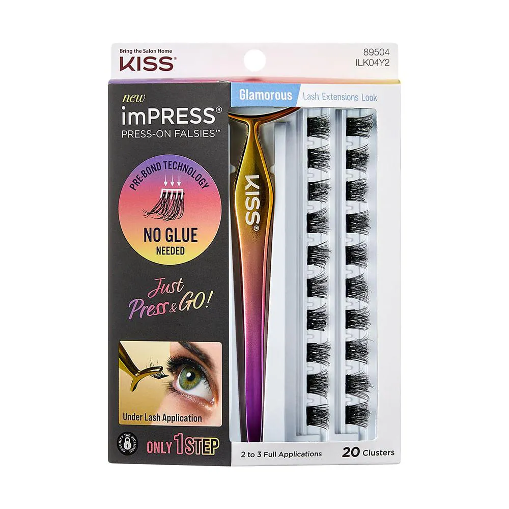 Cílios Postiços ImPRESS Press-on Falsies Glamorous - Kiss New York Impress Glamorous