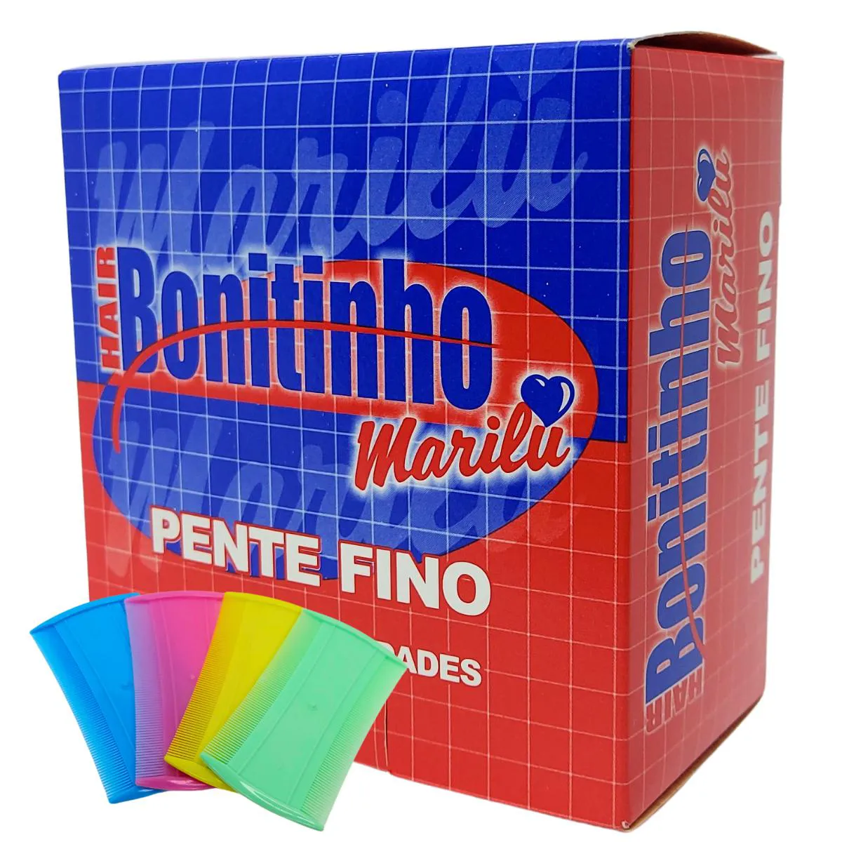 Pente Fino Piolho S/ Cabo Várias Cores 24 Un -Hair Bonitinho