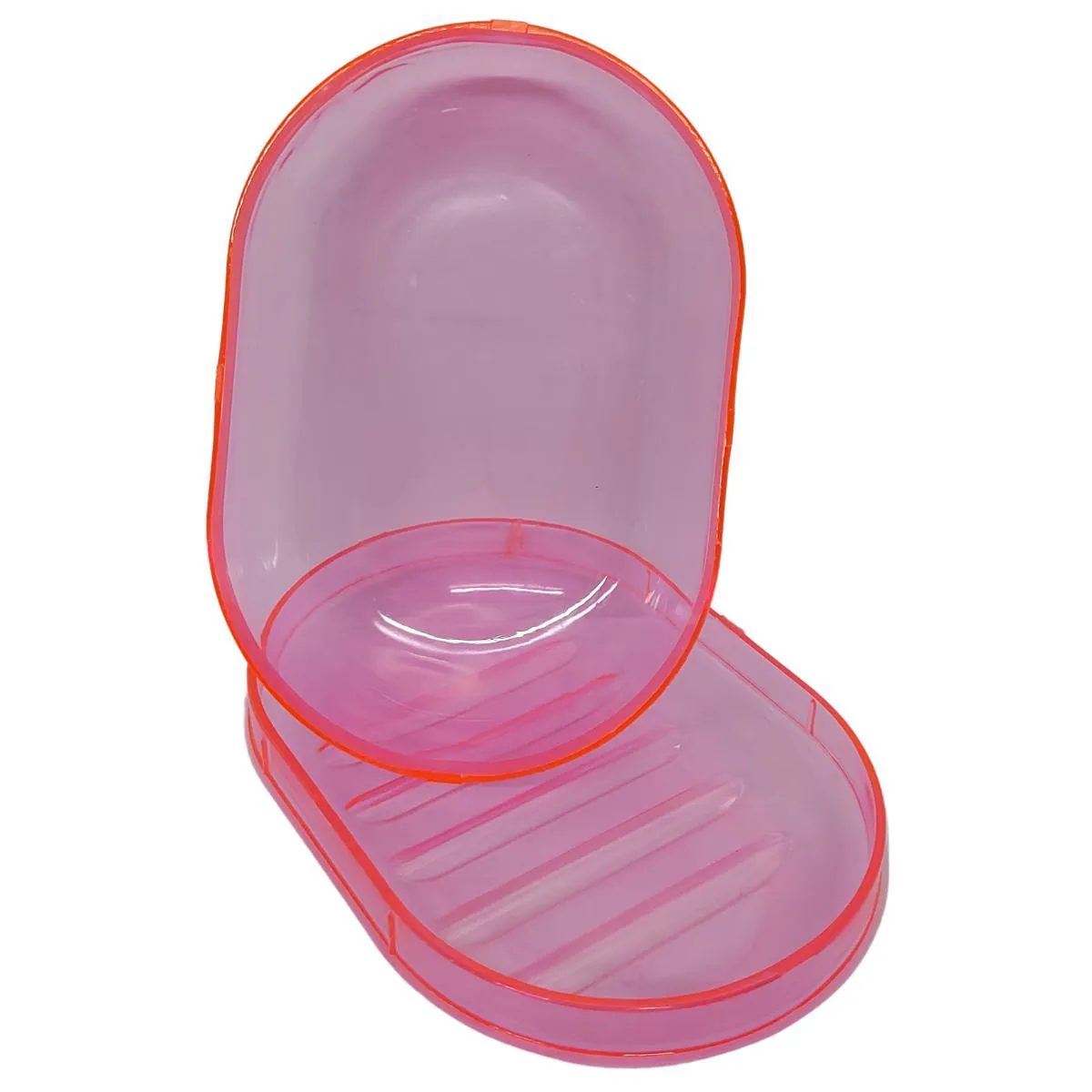 Saboneteira Cristal Luxo Translucida Rosa
