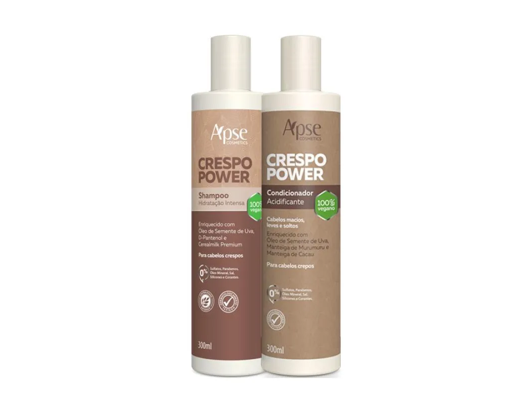 Kit Shampoo E Condicionador Crespo Power 300ml - Apse