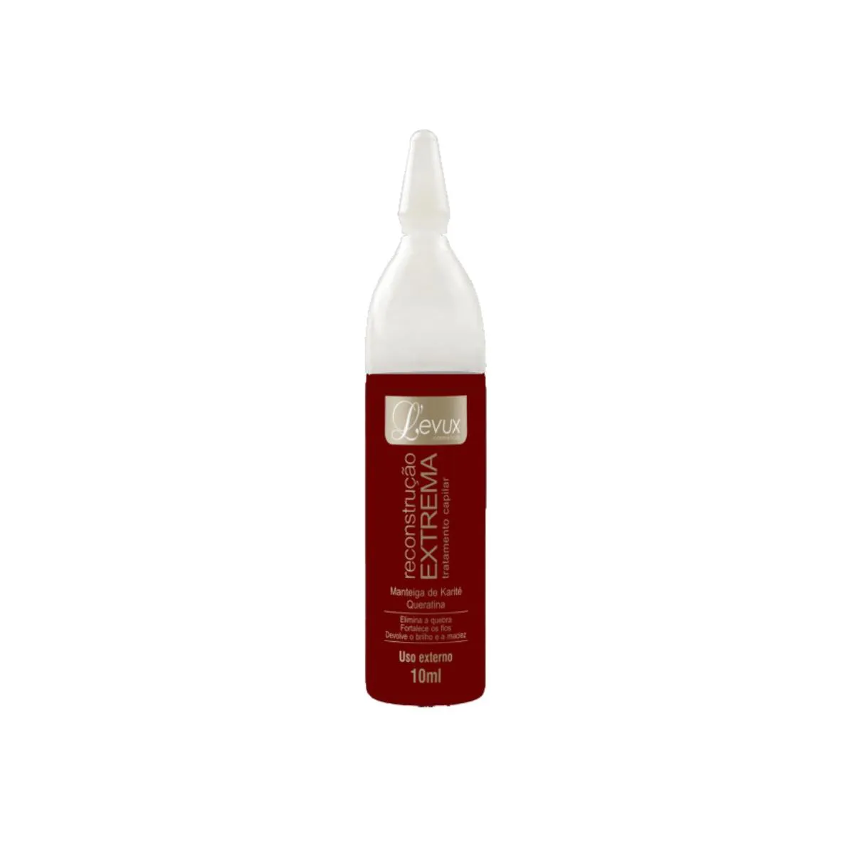Levux Reconstrução Extrema: Resgate Capilar Profundo para Cabelos Danificados 10ml