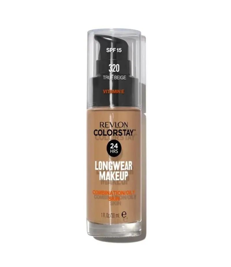 Base Líquida Colorstay 24 Horas Pele Mista à Oleosa FPS15 True Beige 320 Revlon 30ml