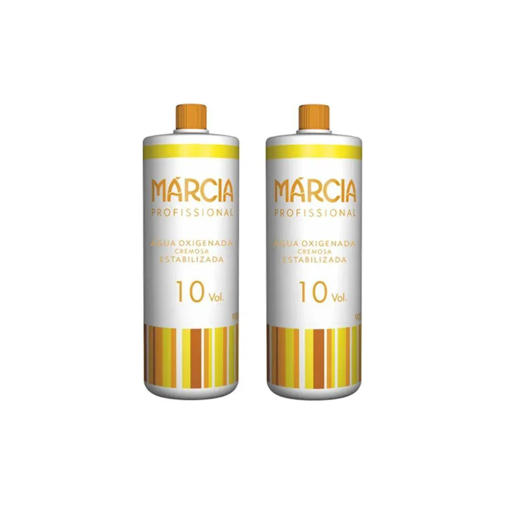 Água Oxigenada Marcia 900ml 10 Volumes Crem- Kit C/ 2un