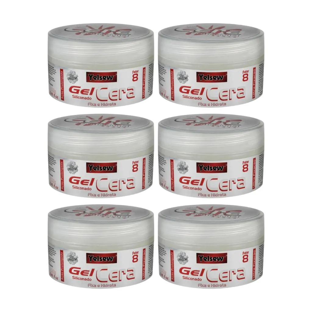 Gel Cera Fixador Yelsew 240g - Kit C/ 6un
