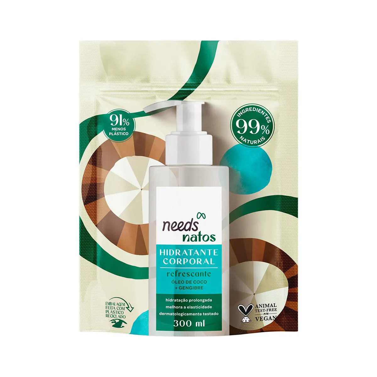 Hidratante Corporal Needs Natos Refrescante Refil 300ml