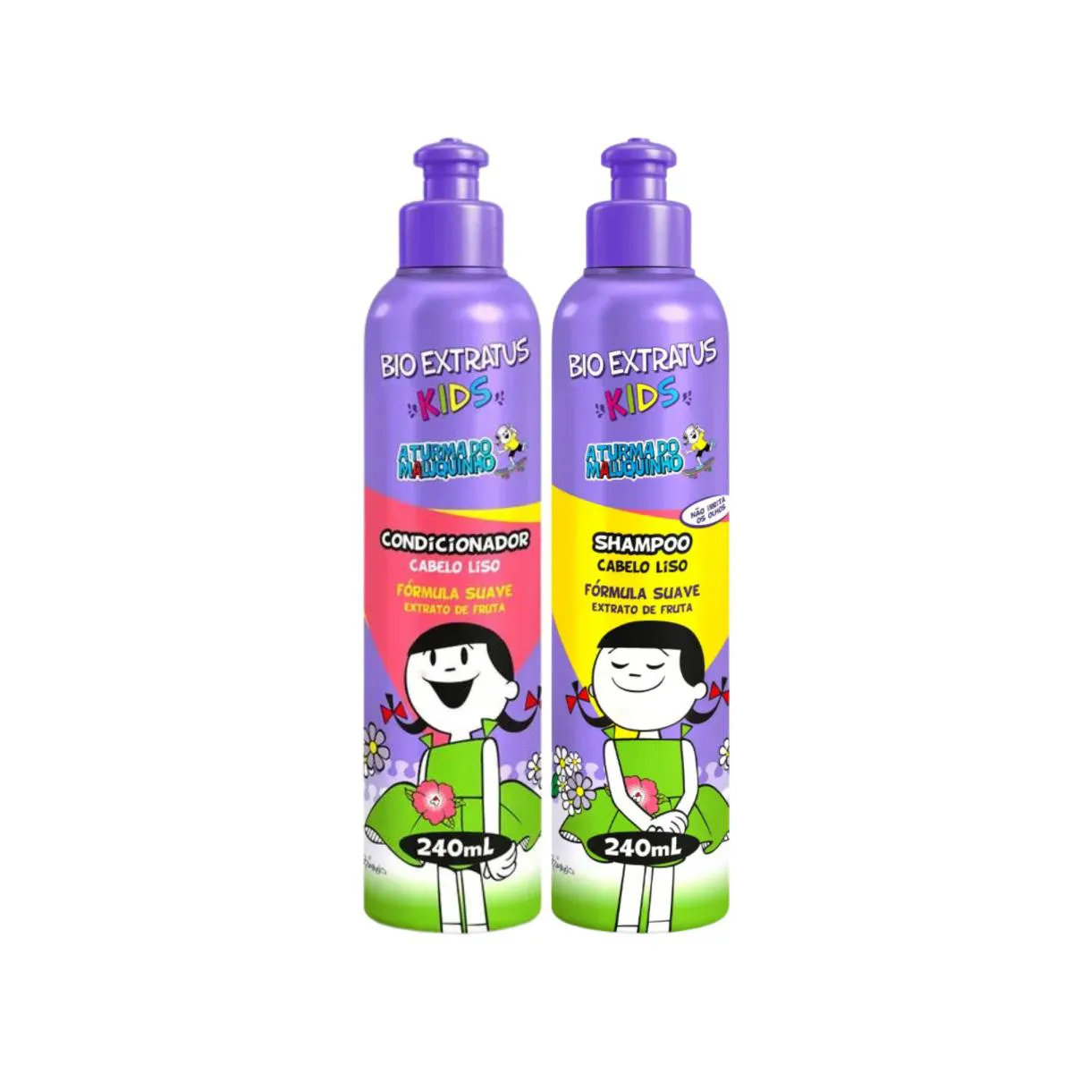 Kit Shampoo E Condicionador Kids Cabelo Liso - Bio Extratus
