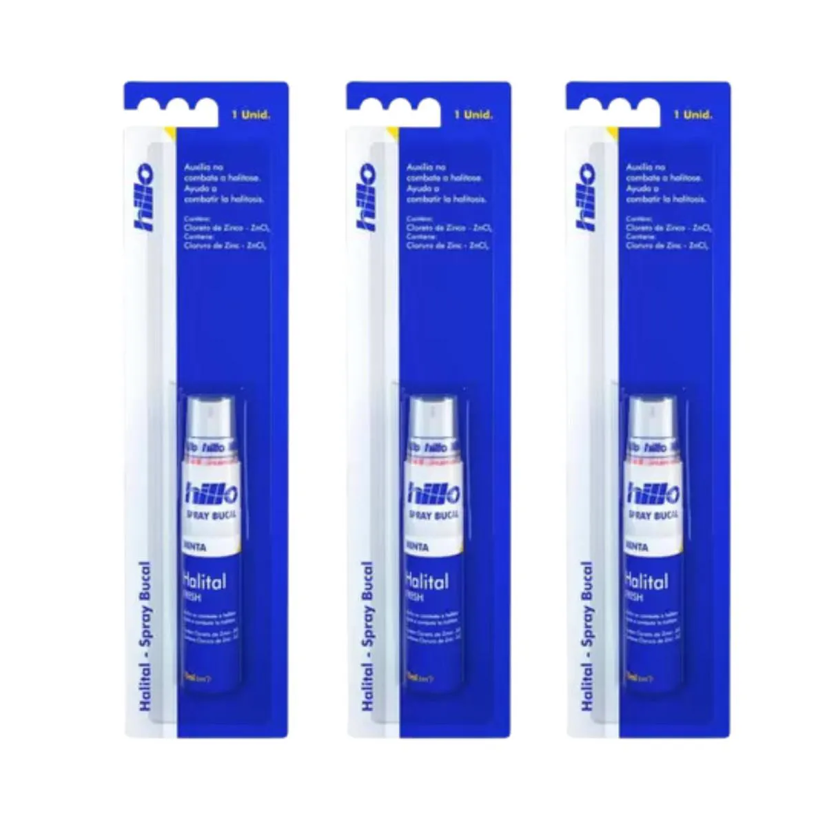 Kit C3 Halital Fresh Spray Bucal Sabor Menta - Hillo