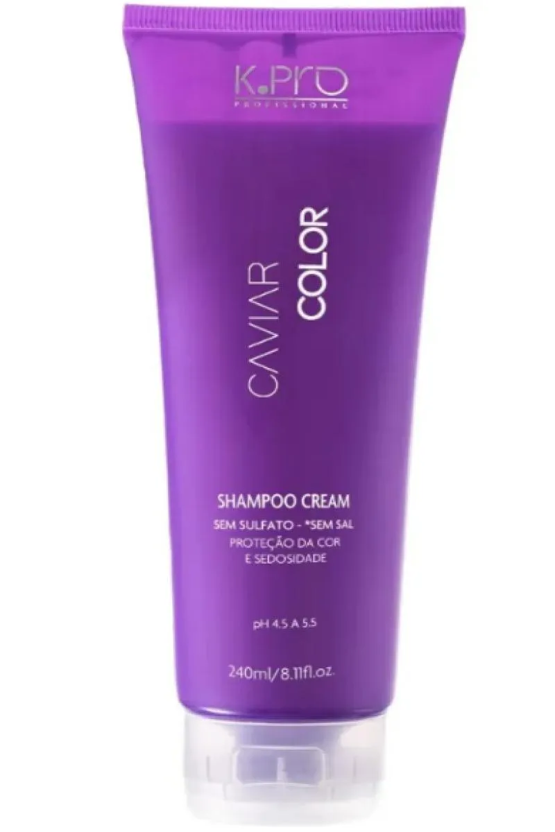 Shampoo K.pro Caviar Color Cream sem Sulfato 240ml