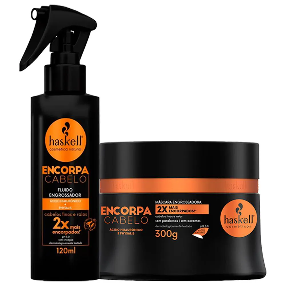 Kit Máscara 250g e Fluído Haskell Encorpa Cabelo 120ml