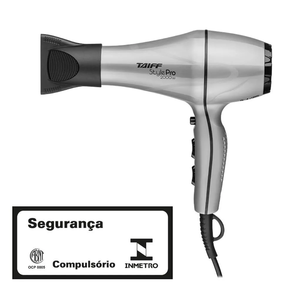 Secador de Cabelo Style Pro Prata Taiff- 127v ou 220v