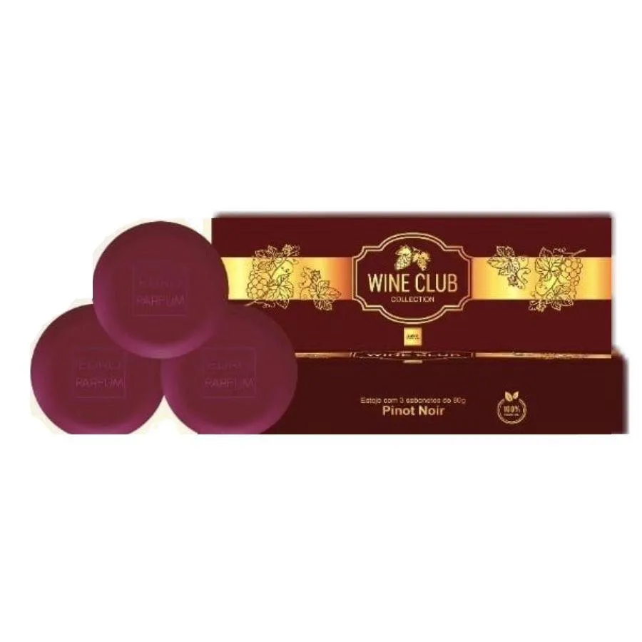Kit Sabonetes Wine Club Pinot Noir ( 3 X 80g Cada ) - Euro Parfum