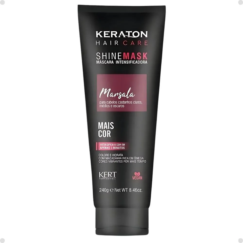 Máscara Intensificadora Keraton Kert Shine Mask Marsala 240g