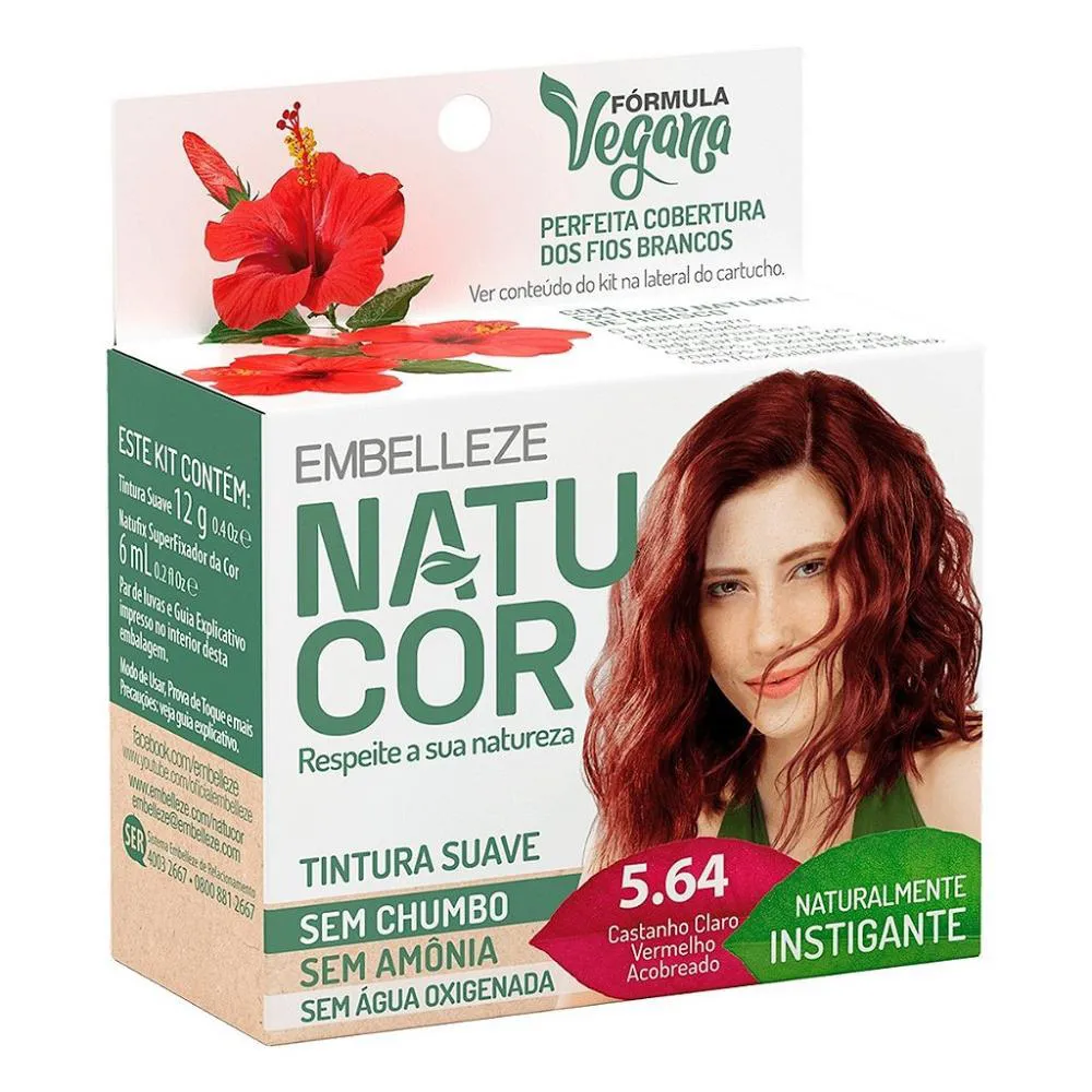 Natucor 5.64 Castanho Claro Vermelho Acobreado Instigante