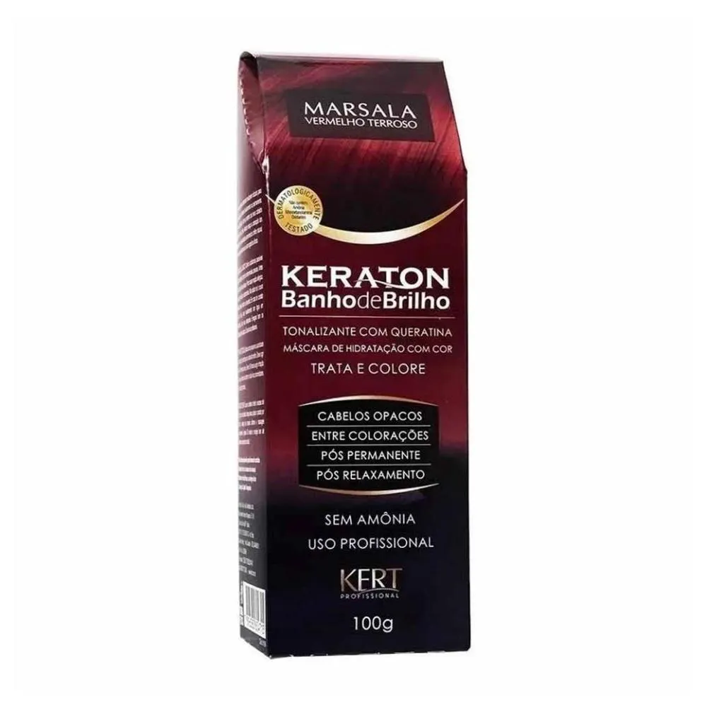 Tonalizante Banho Brilho Keraton Vermelho Terroso Marsala