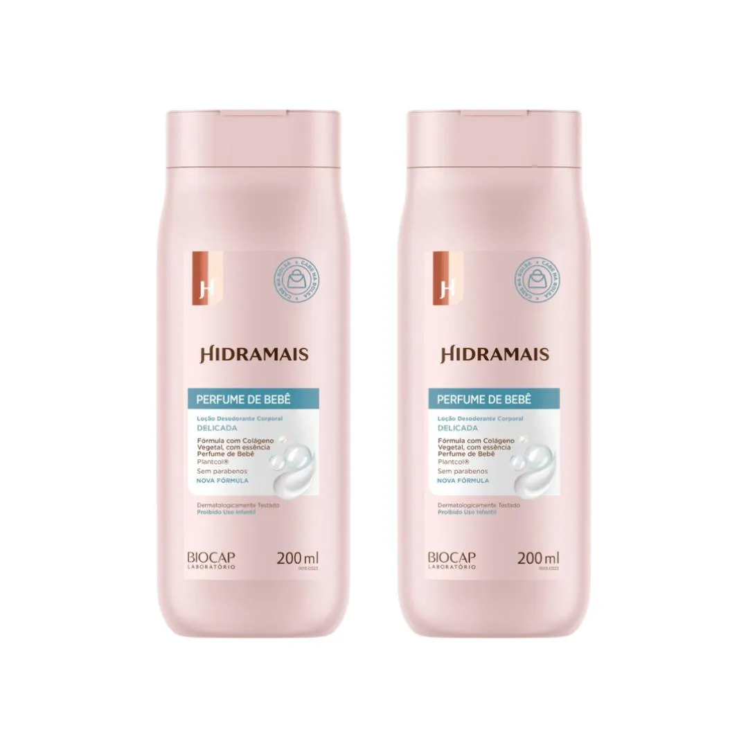 HIDRATANTE CORPORAL HIDRAMAIS 200ML PERFUME BEBE - KIT C/2UN