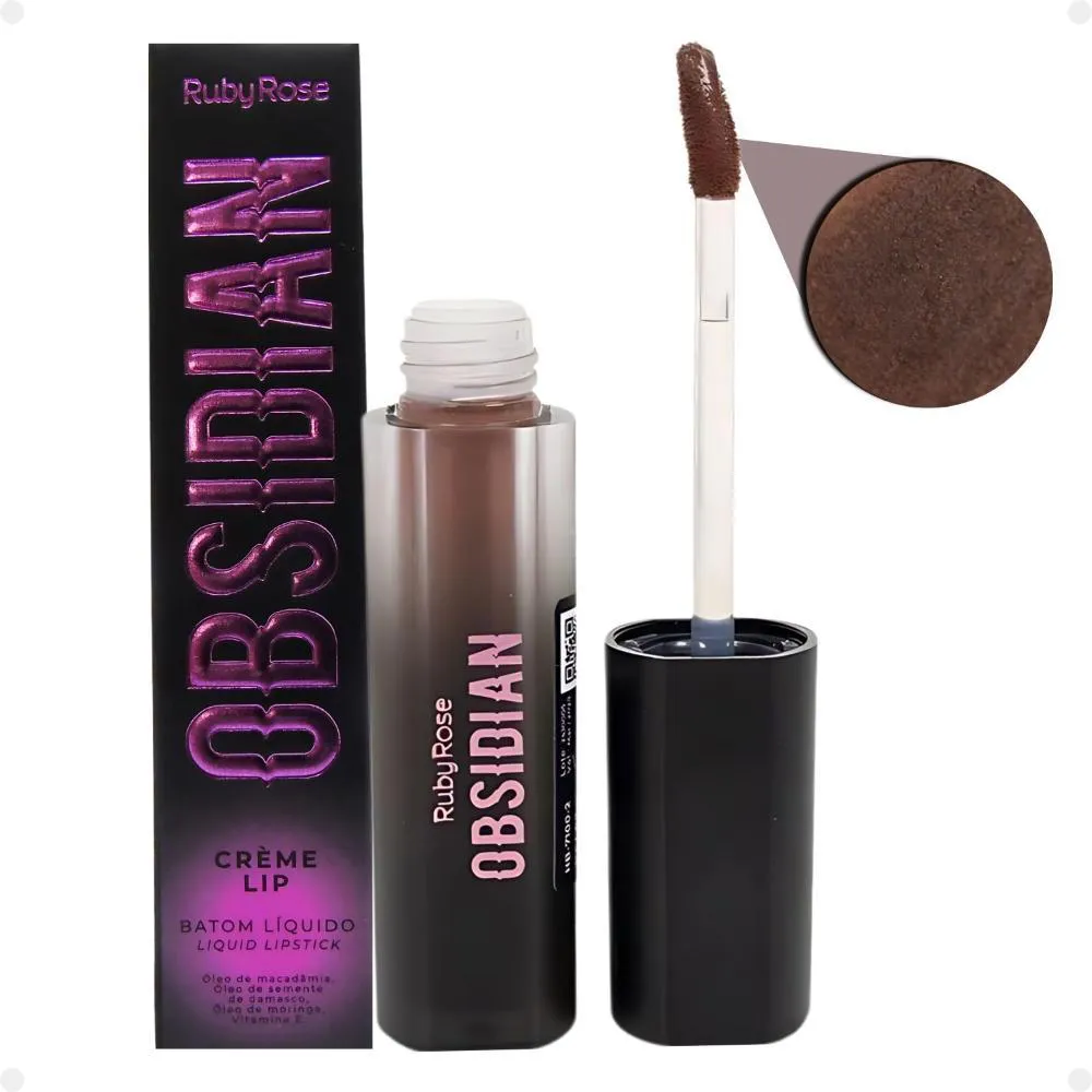 Batom Líquido Ruby Rose Obsidian Crème Lip Ocl02 Hb-7100-2