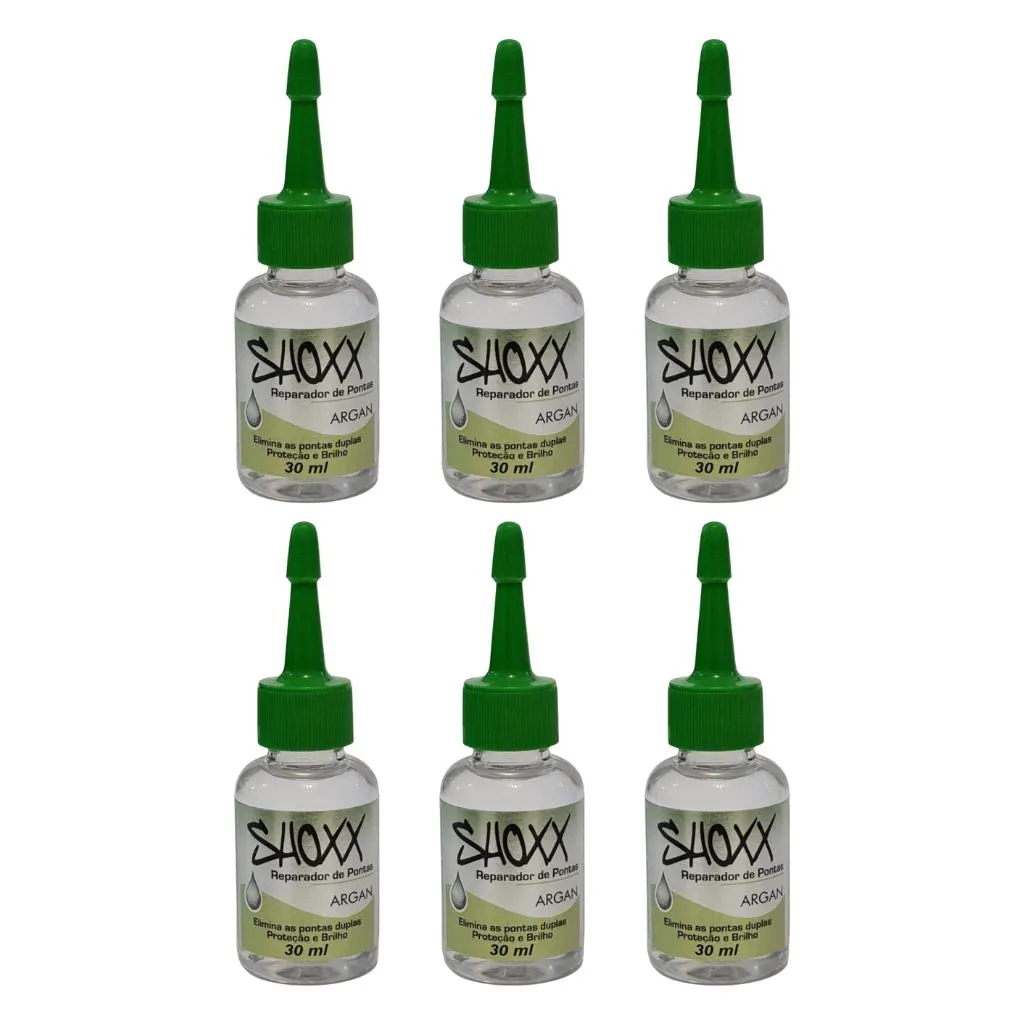 REPARADOR DE PONTAS SHOXX ARGAN 30ML - KIT C/ 6UN