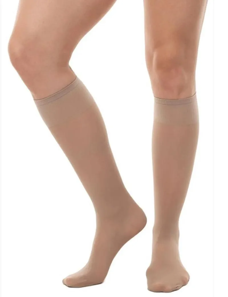Meia 3/4 Sigvaris Audace 120B 15-20 Mmhg Ponteira Fechada Natural G