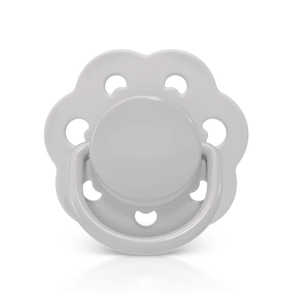 Chupeta Candy Style Bico Redondo em Silicone 0M+ Cinza Lillo