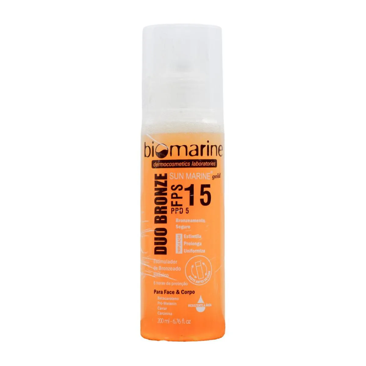 Biomarine Sun Marine Bronzeamento Fps 15 Duo Bronze 200 Ml