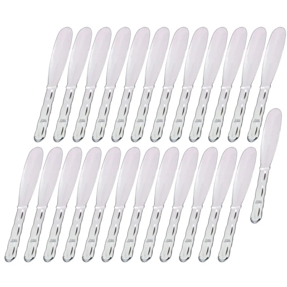 25un Espatula Acrilica Luxo Transparente P / Creme Santa Clara