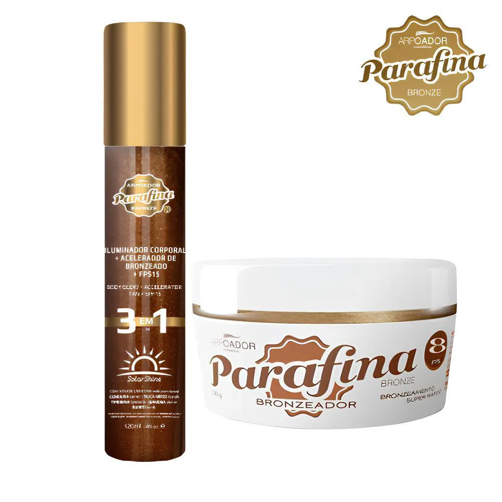 Kit Parafina Bronze Fps 8 Arpoador 120g + Solar Shine 3 Em 1