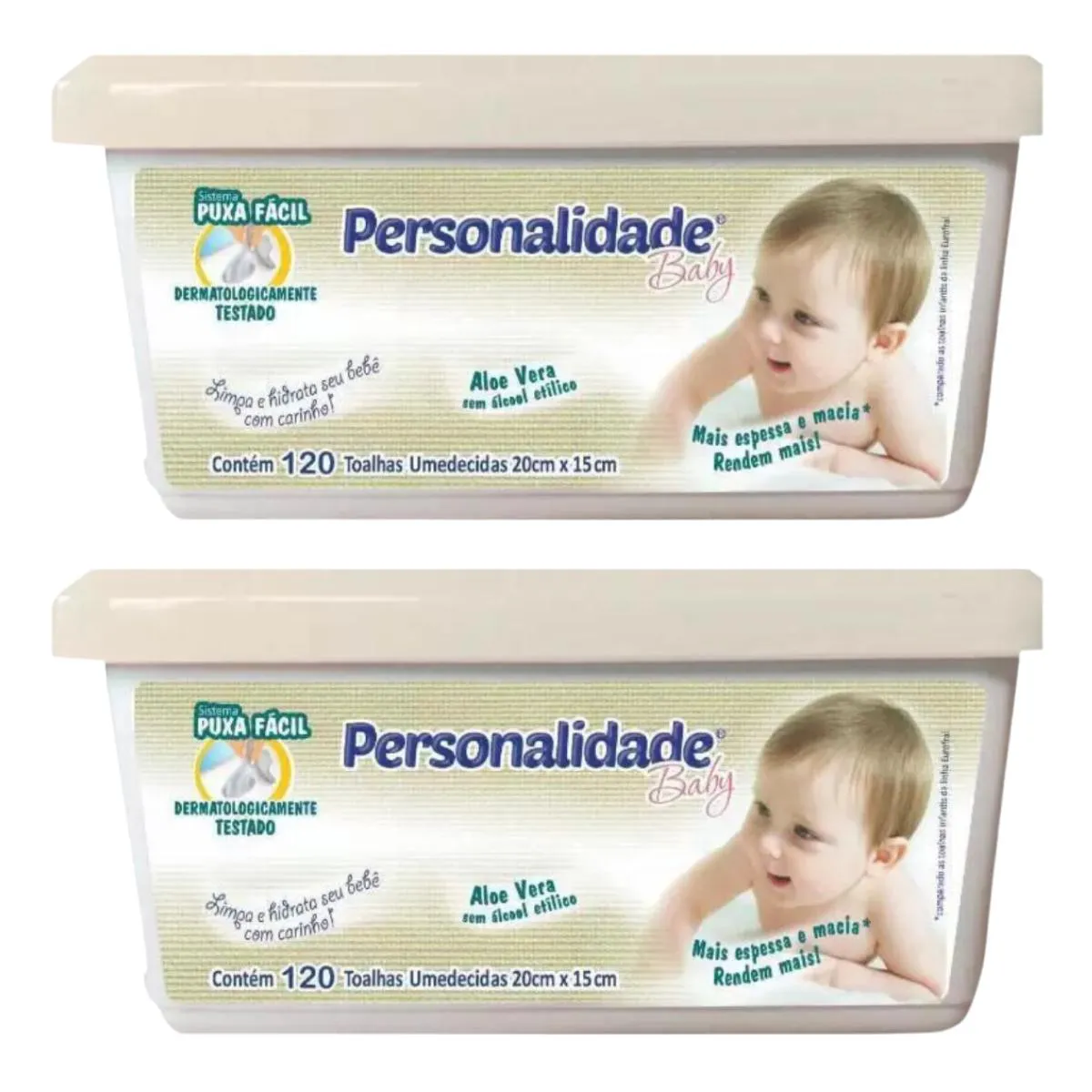 Kit C2 Toalhas Umedecidas C120 Pote – Personalidade Baby