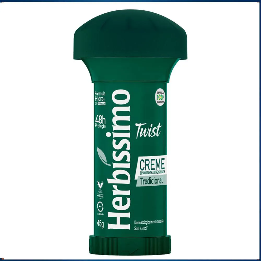 Desodorante Herbissimo Creme Tw Ist 45g Tradicional