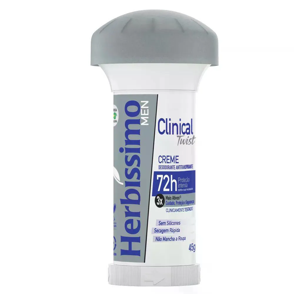 Desodorante Herbissimo Creme Twist Clinical Men 45g