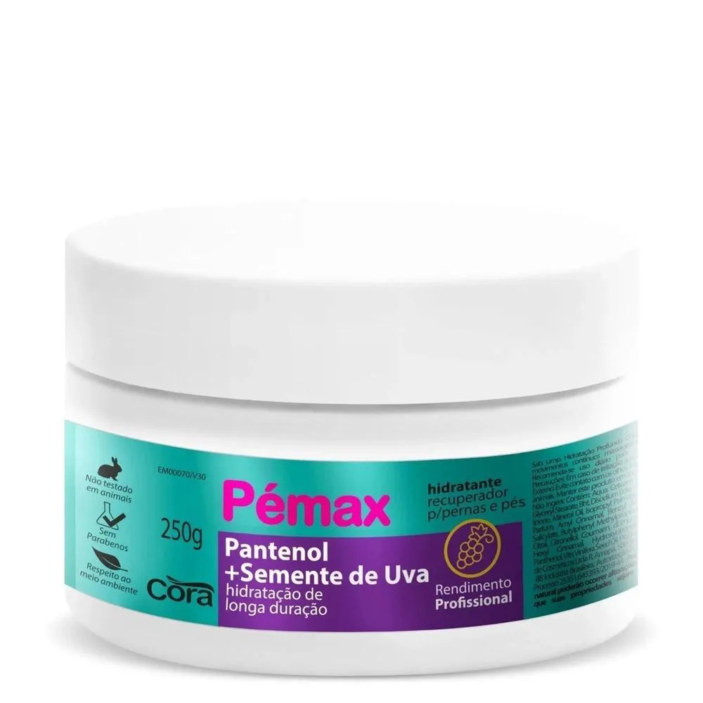 Pemax Hidratante Pernas e Pes Pantenol+ Semente de Uva 250g