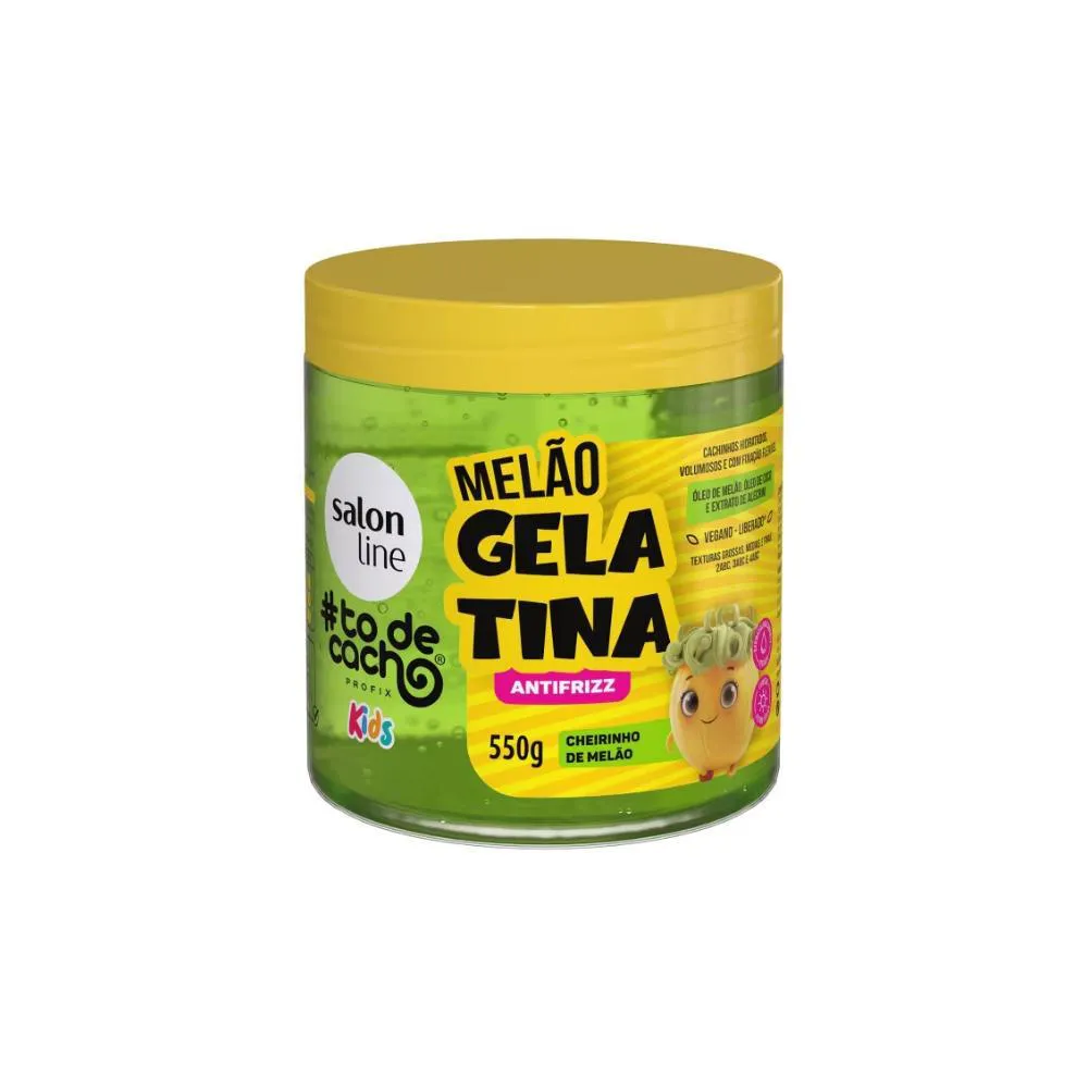 Gelatina Salon Line Antifrizz To de Cacho 550g Kids Melão