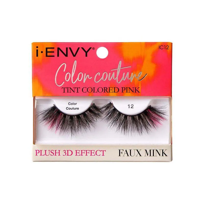 Cílios Postiços Color Couture Faux Mink Rosa - Kiss New York