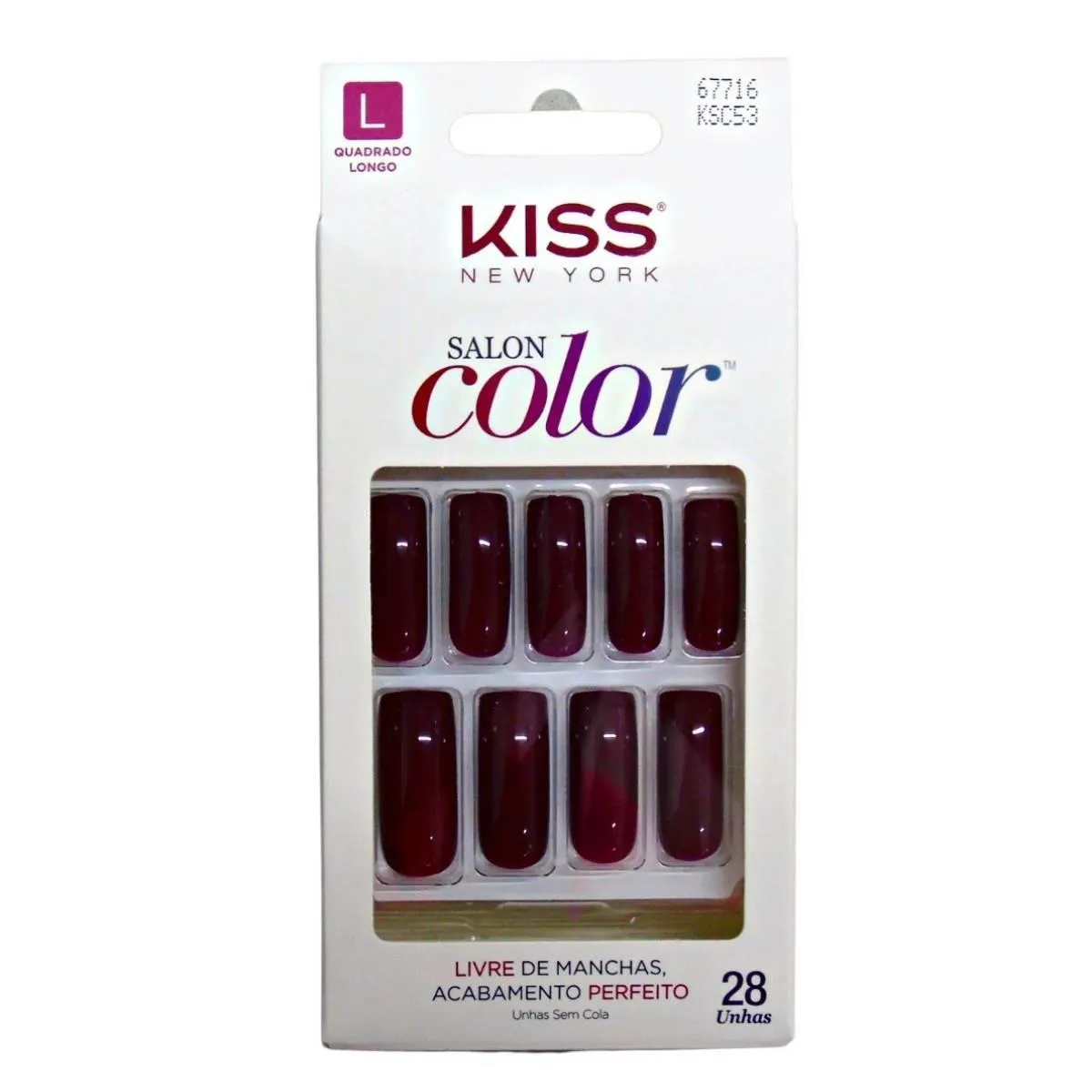 Unhas Postiças Kiss New York Salon Color Longa - Angel