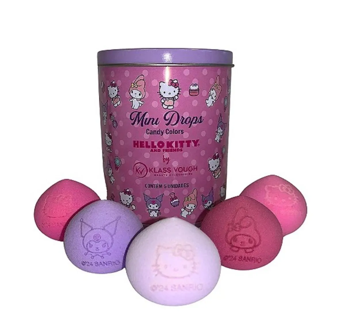 Kit de Esponjas Mini Gota C/5 Hello Kitty - Klass Vough