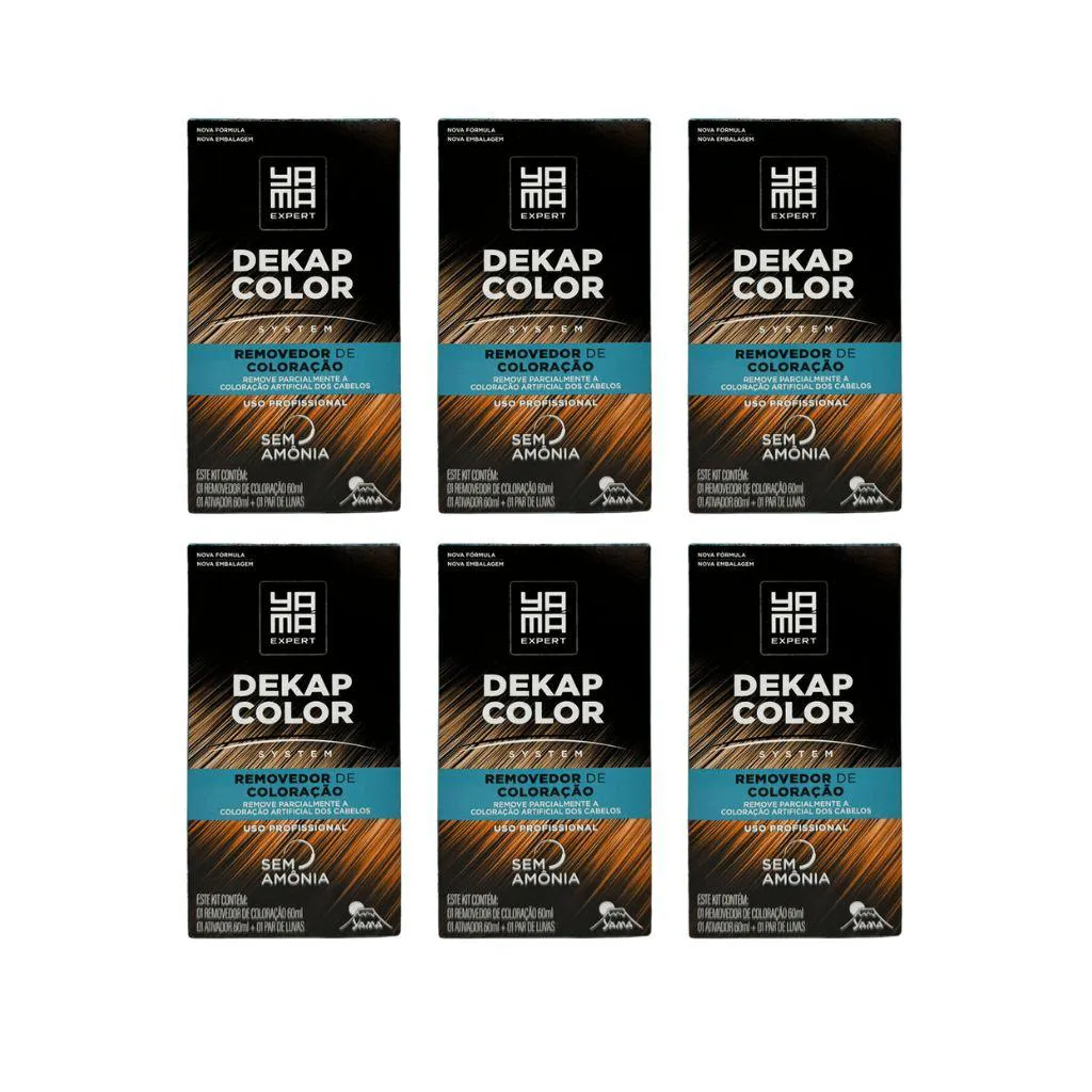 Po Descolorante Dekapcolor Yama 120ml - Kit C / 6un