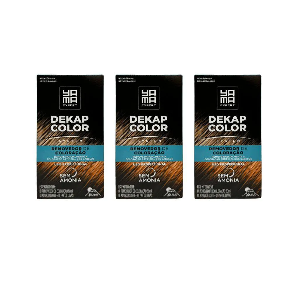 Po Descolorante Dekapcolor Yama 120ml - Kit C / 3un