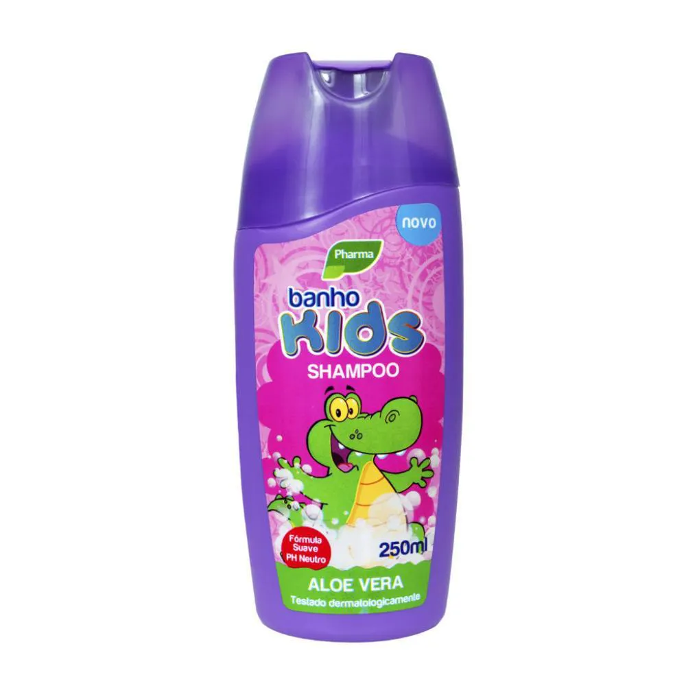Shampoo Banho Kids 250ml Aloe Vera Pharma